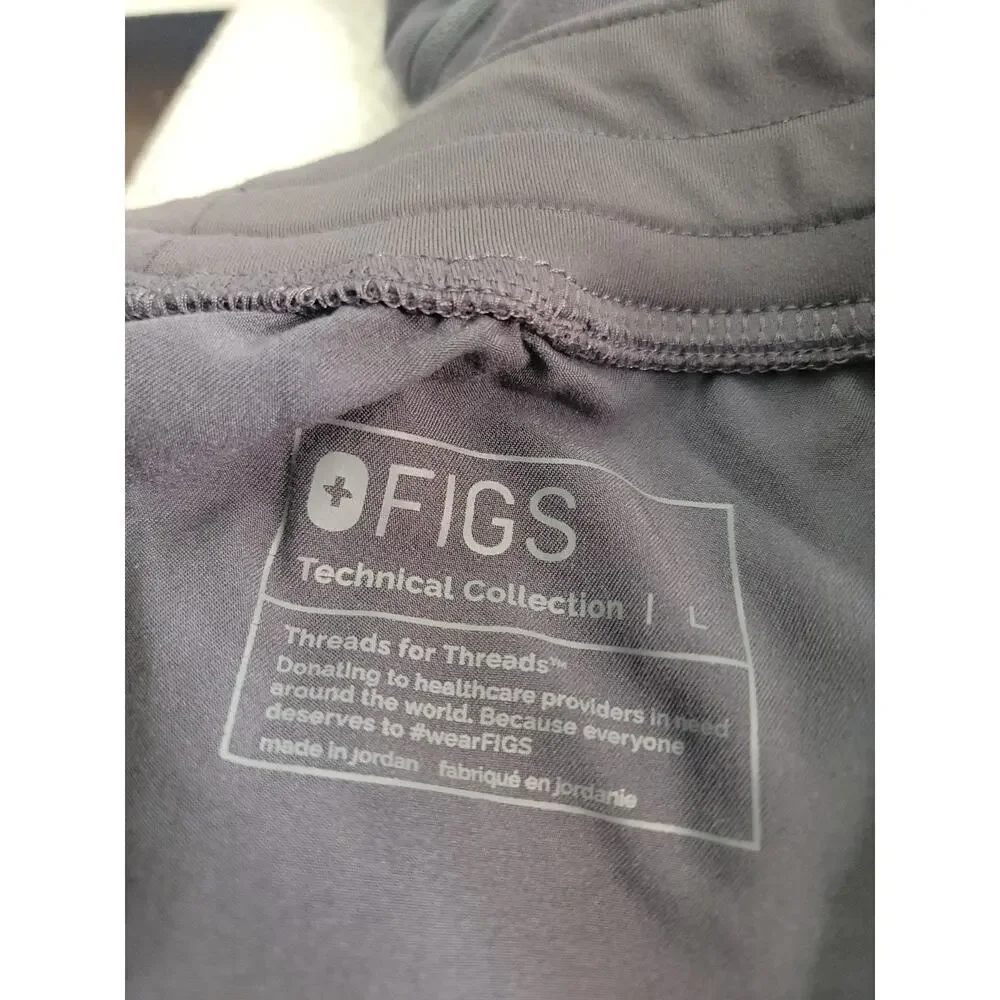 Figs Zamora Gray Joggers with Red Drawstring Sz Large Womens